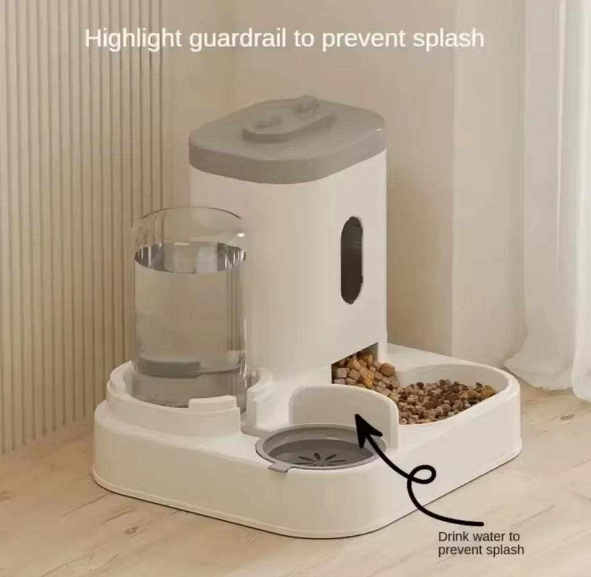 Automatic Feeder Dog Cat Food Bowl With Water Fountain Large Capacity Pet Food Storage Dispenser Container Puppy Pet Accessories
