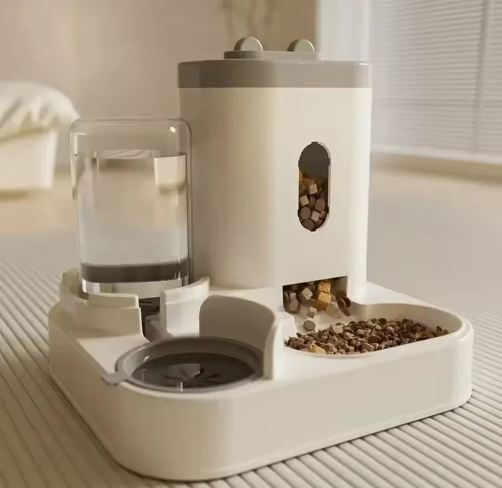 Automatic Feeder Dog Cat Food Bowl With Water Fountain Large Capacity Pet Food Storage Dispenser Container Puppy Pet Accessories